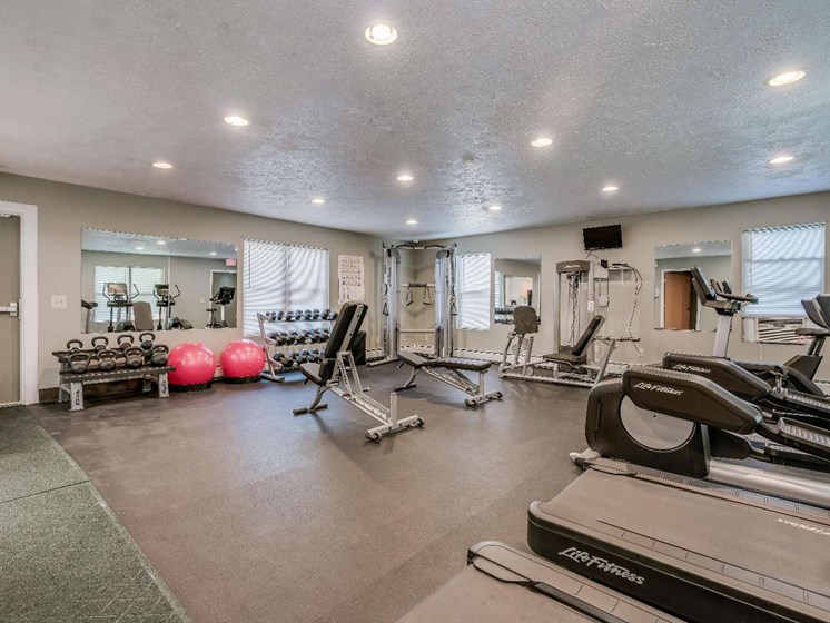 Fully Equipped Fitness Center at Parkstead Watertown at City Center, Watertown, NY